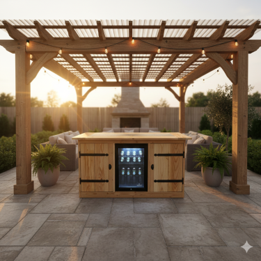 Buitenkeuken Illinois | 70 Liter Koelkast | Douglas Hout