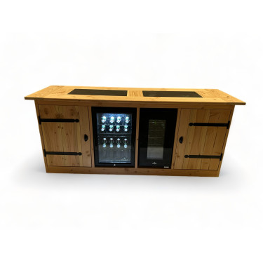 Buitenkeuken New Hampshire | 70 Liter Koelkast | Wijnkoelkast | Douglas Hout