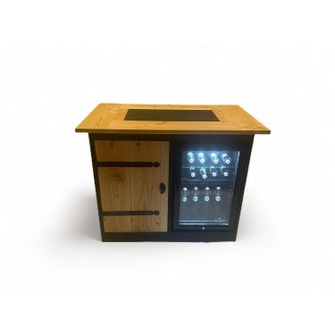 Buitenkeuken Iowa | 70 Liter Koelkast | Zwart Omlijst | Douglas Hout