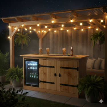 Buitenkeuken Hawai | 70 Liter Koelkast | Douglas Hout