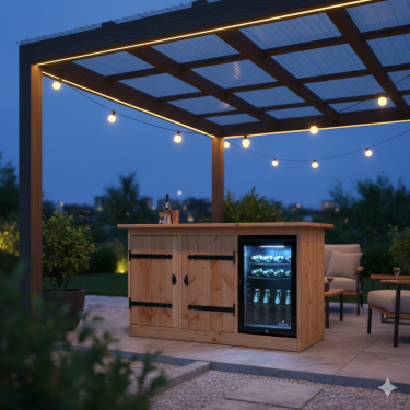 Buitenkeuken Florida | 70 Liter Koelkast | Douglas Hout