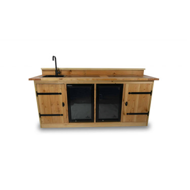 Buitenkeuken Brisbane | 70 Liter Koelkast | Met Wasbak | Douglas Hout