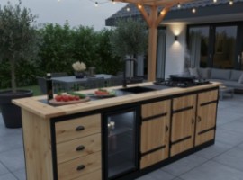 Is een buitenkeuken met veel accessoires minder duurzaam dan een basic model?